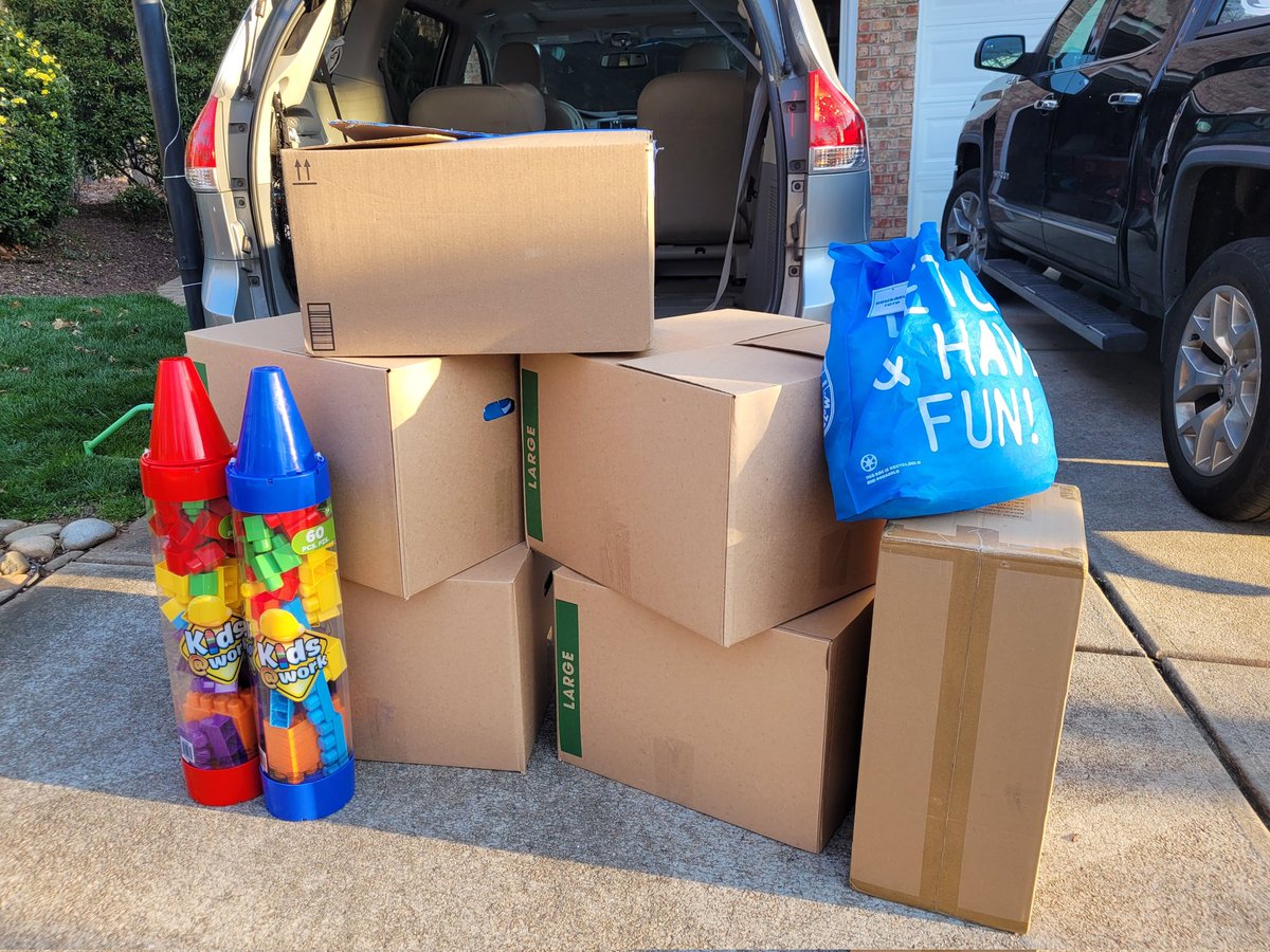 Another day, another donation! This time to <a href="/brennerhospital/">Atrium Health Levine Children's Brenner Children's</a> Brenner Children's Hospital! 
We filled all of the hospital requests &amp; donated boxes full of items that were generously given to us💜 Every single toy can change the day for a child in the hospital. #noonefightsalone