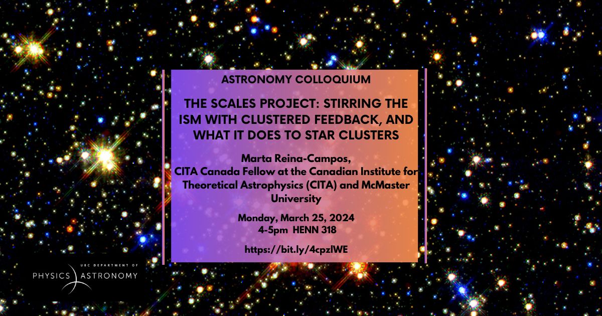 Stellar clusters are an overlooked force: they regulate their host galaxy lifecycle but haven't been treated as a serious player in galaxy formation modeling. Why not?! Learn more on March 25th! bit.ly/3TIRAzh @ubcscience @ubcengineering @ubc #astronomy #physics #galaxy