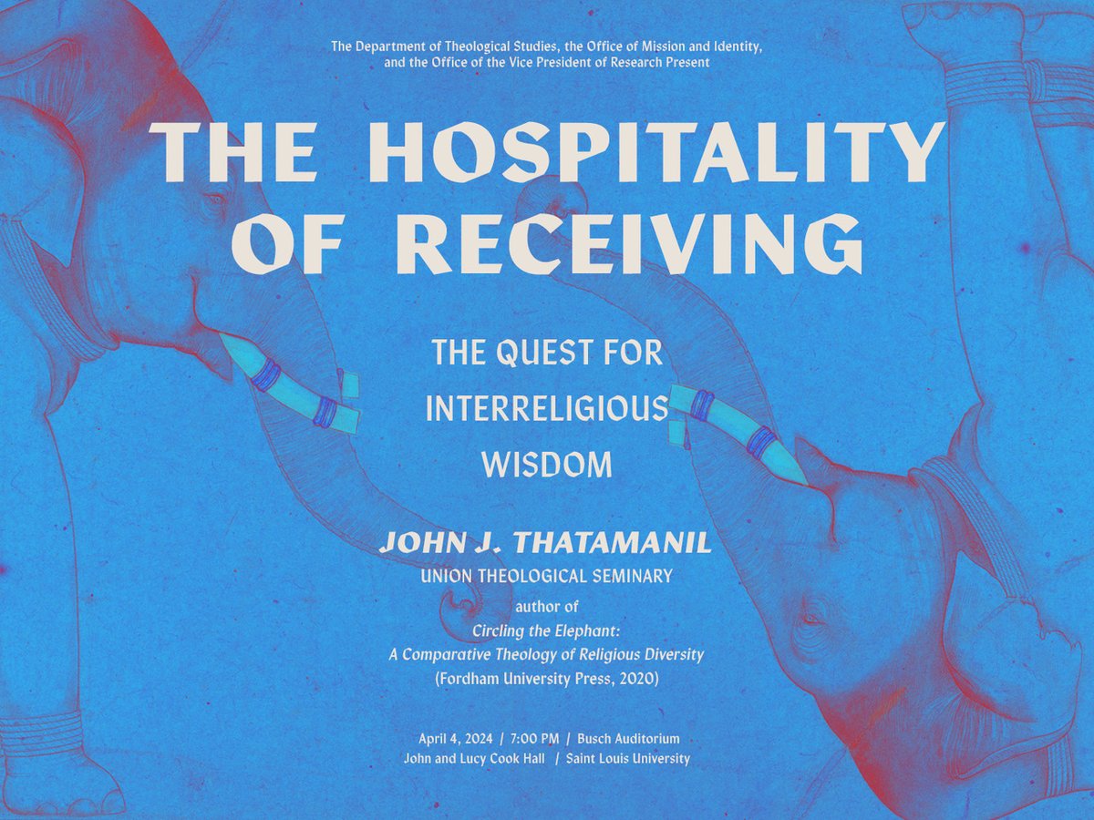📆 Save the Date! 📆 04/04/24 7PM in the Busch Auditorium in the basement of John and Lucy Cook Hall Dr. John J. Thatamanil, professor of World Religions at Union Theological Seminary in New York, will present, 'The Hospitality of Receiving: The Quest for Interreligious Wisdom'