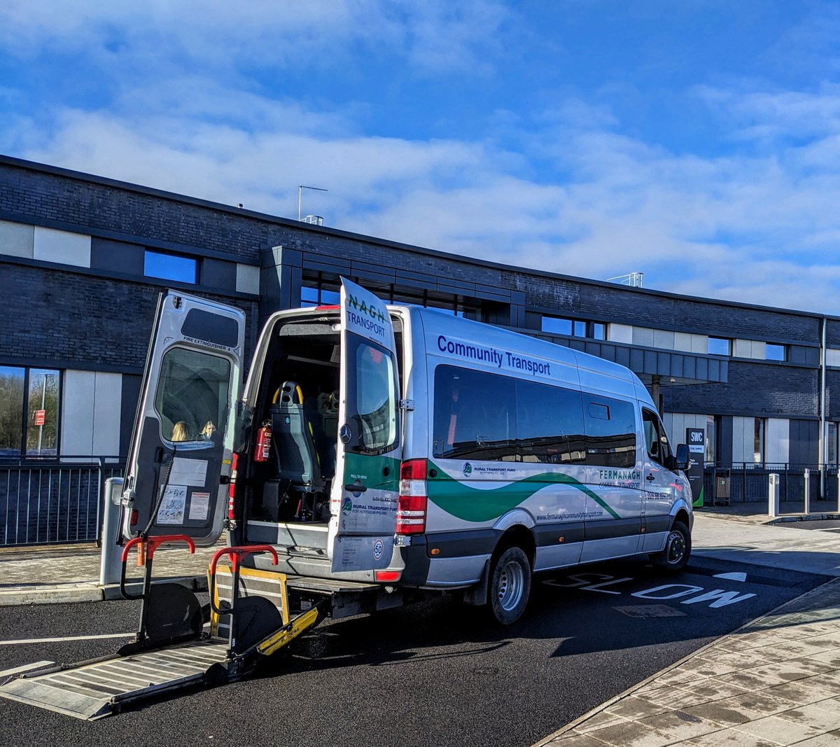 CTAUK1's tweet photo. Team Northern Ireland has had a delightful morning with @CTFermanagh! They've been rolling along the #Derrylin route meeting fantastic folks on their way to college, daycare, shopping, and more.

Hats off to the incredible team making these essential journeys possible. https://t.co/J0NN2stnFW