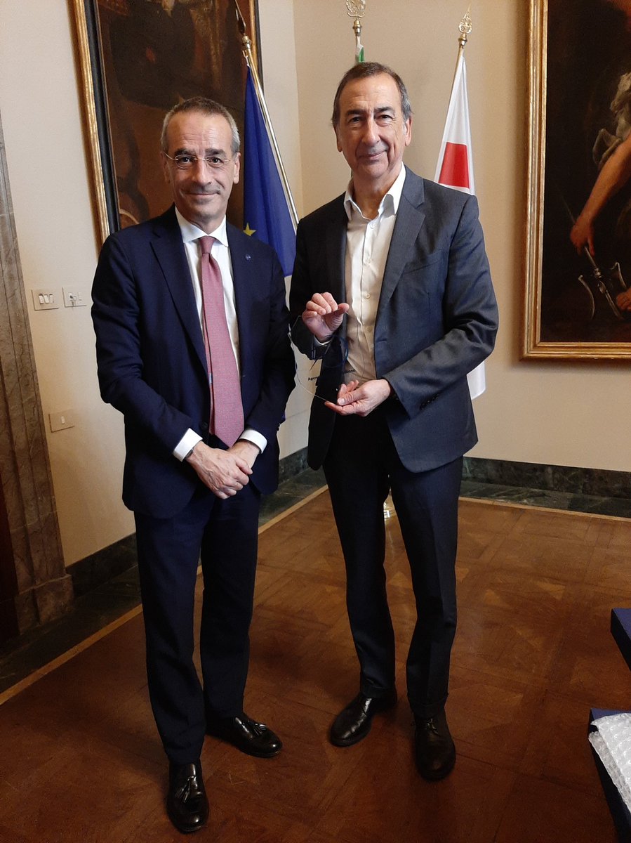 In vista dello @IAC2024, che avrà luogo dal 14 al 18 ottobre a Milano, presso il MiCo, il Presidente dell’ASI Teodoro Valente ha incontrato a Palazzo Marino @BeppeSala, sindaco di Milano e @FontanaPres governatore @RegLombardia