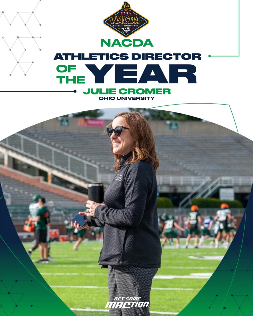 OU, Oh Yeah! 😼 Congratulations to Ohio's Julie Cromer on being named one of NACDA's 2023-24 Athletics Directors of the Year! The ADOY Award highlights the efforts of athletics directors at all levels for their commitment and positive contributions to student-athletes,…