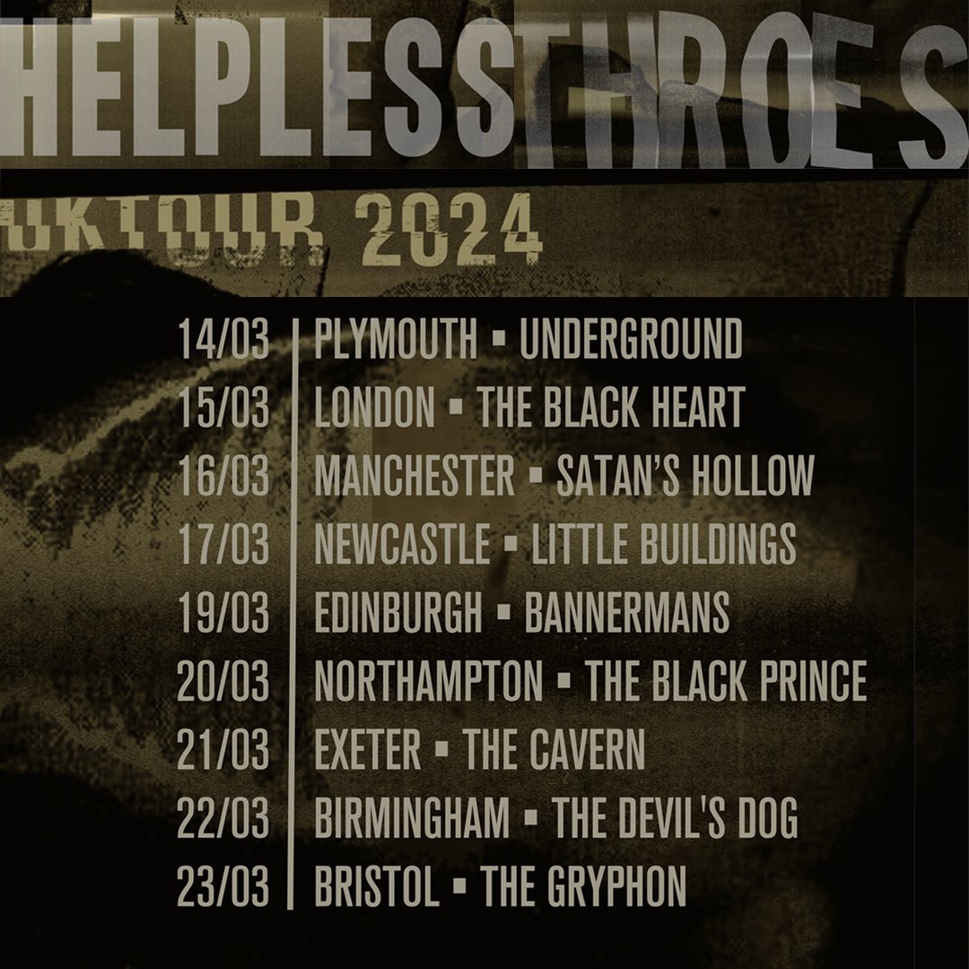 This run with @Helplessnoise & @THROEStodust is in full swing! Just a few rock shows left 🫡