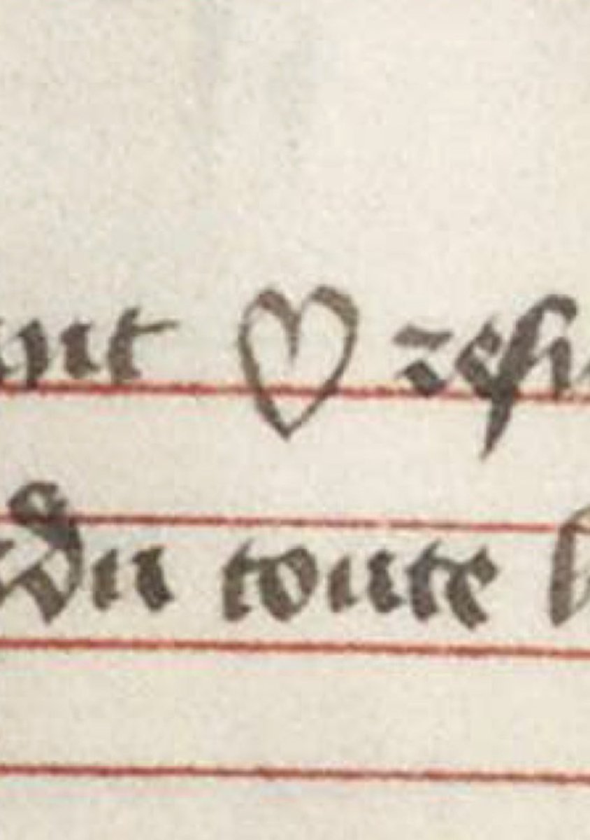 Early 15th century emoji ❤️ — one is supposed to sing the word ‘heart’ in French… #gillesbinchois