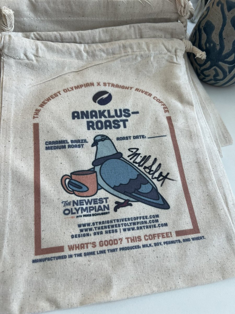 What’s good? THIS COFFEE! Stoked to announce our partnership w/ @StraightRiver for Anaklus-roast, the TNO coffee! Made from Brazilian fair trade beans with caramel flavoring, this coffee is perfect for cozying up with a good book and/or podcast. Get yours: thenewestolympian.com/merch