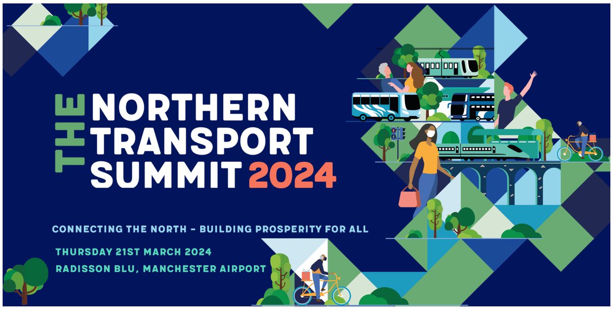 Looking forward to a great line up of speakers for tomorrow’s Northern Transport Summit at Manchester Airport, including NPP board members @bevcraig, @SHinchcliffe, @manairport MD @ChrisWoodroofe as well as our Chief Executive Henri Murison. #NTS24