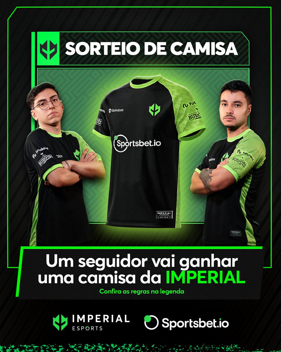sportsbetiobr's tweet photo. A @imperialesports ESTÁ CLASSIFICADA PARANO ELIMINATION STAGE!!!

Quem quer ganhar uma camisa pra coroar a classificação??

Pra concorrer é fácil:
➡️Dar RT 
➡️ Seguir @sportsbetiobr 

Na sexta-feira a gente divulga o resultado!!!! 

#GoIMP #Deugreen https://t.co/V7VYZwCYN6