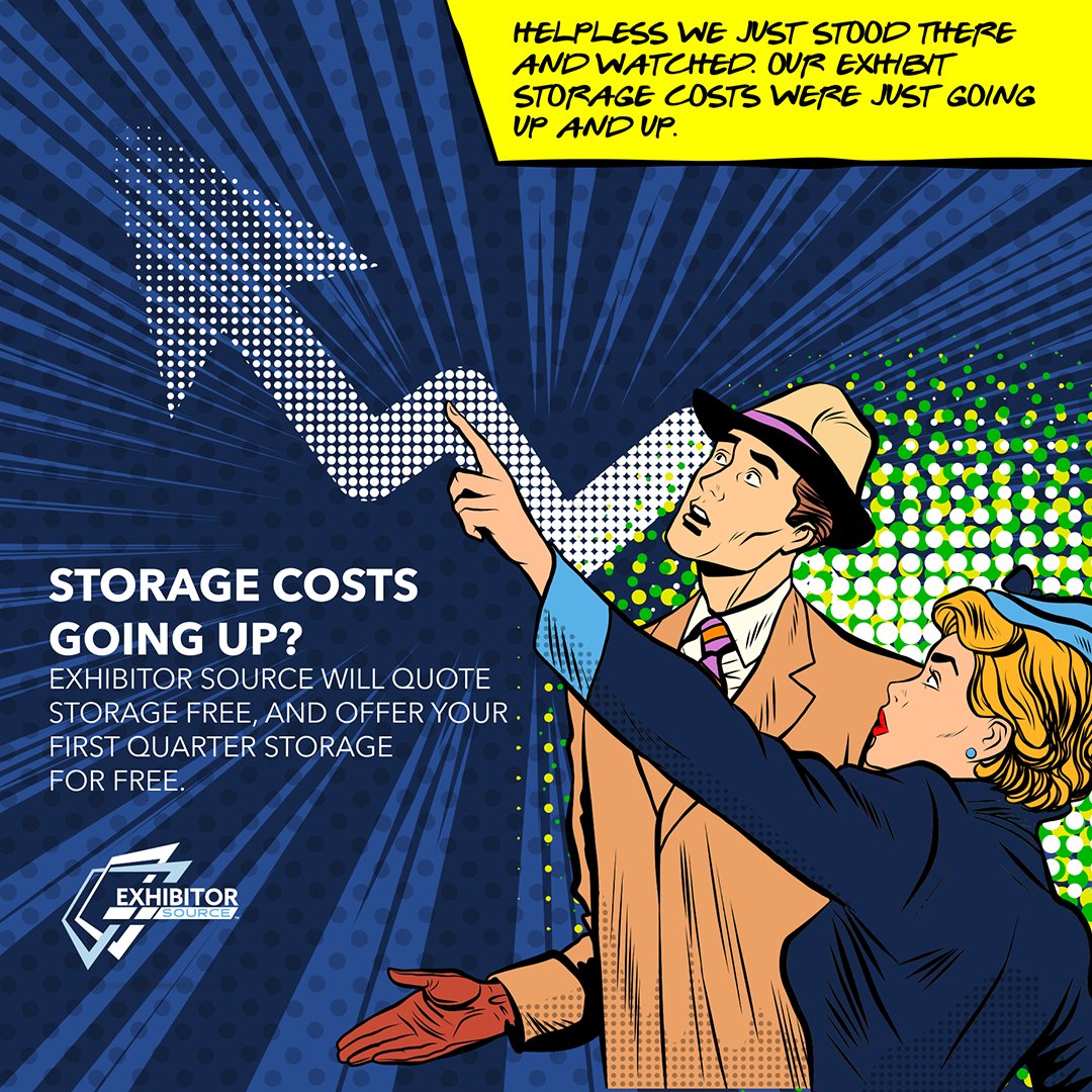 Experiencing increased exhibit storage costs? Exhibitor Source is offering free quotes and your first storage quarter for free... Click the link in our bio for more on what you can do to take advantage of this deal! 🔥

#TheArtofInfluence #ExhibitorSource