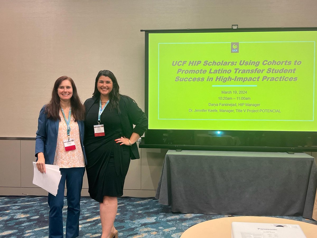 UCF HSI (@hsi_ucf) on Twitter photo Special shoutout to Dr. Jennifer Keefe and Darya Farsinejad for presenting on #UCF's High Impact Practice Scholars Program at the 16th Annual AHSIE Best Practices Conference! #HSIs #HIPs #Serving #VamosKnights #TitleV #POTENCIAL <a href="/ahsieducators/">AHSIEducators</a> Special shoutout to Dr. Jennifer Keefe and Darya Farsinejad for presenting on #UCF's High Impact Practice Scholars Program at the 16th Annual AHSIE Best Practices Conference! #HSIs #HIPs #Serving #VamosKnights #TitleV #POTENCIAL <a href="/ahsieducators/">AHSIEducators</a>