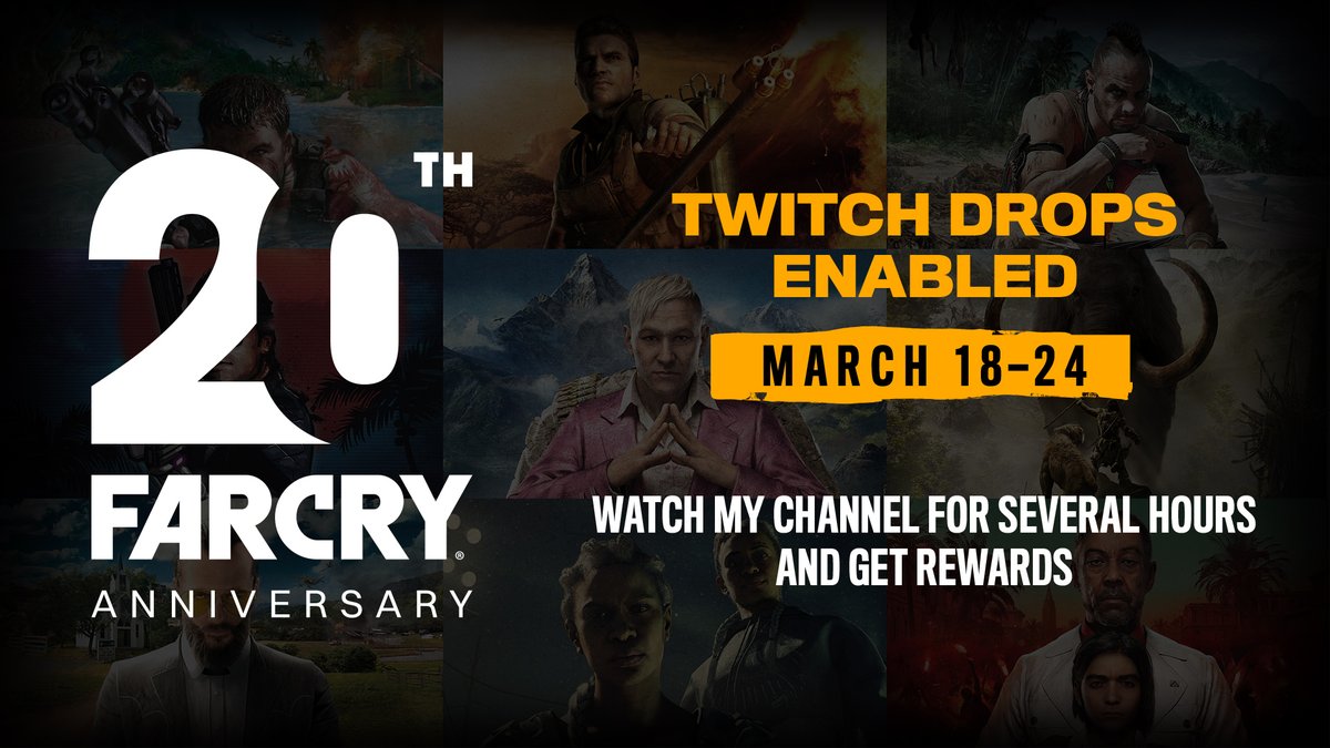 Tomorrow 21/03/2024 8PM GMT I will be live on @Twitch with @Attqz_ playing @FarCrygame 6 thanks to @Ubisoft_UK Come along and celebrate 20 years and earn some drops! twitch.tv/kredundead #Ubisoft #UbisoftPartner #FarCry6 #FarCry20 #kredundead #LeanForwardGaming