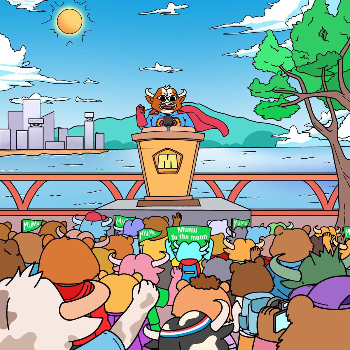 A recap of the extensive amount of accomplishments made by the team at $MUMU  since we have launched. 20% of our supply airdropped to various NFT  communities across the Solana Ecosystem, @MEXC_Official