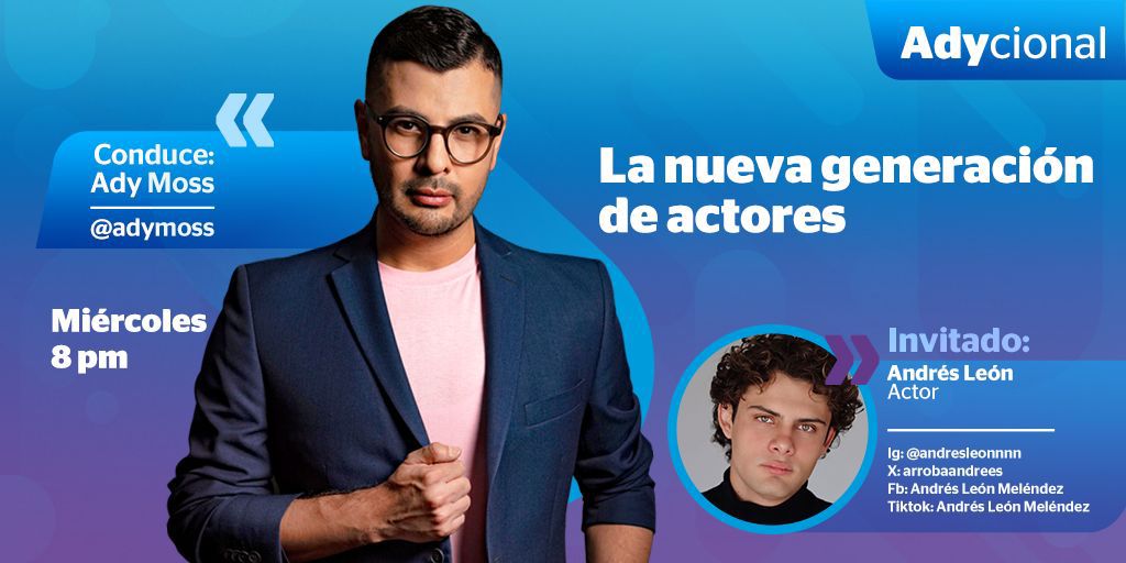 Reporte_Indigo's tweet photo. #ADYcional | No te pierdas nuestra entrevista con @arrobaandrees hoy a las 8pm a través de nuestras redes sociales
Host: @adymoss https://t.co/8yt1wV9zWo