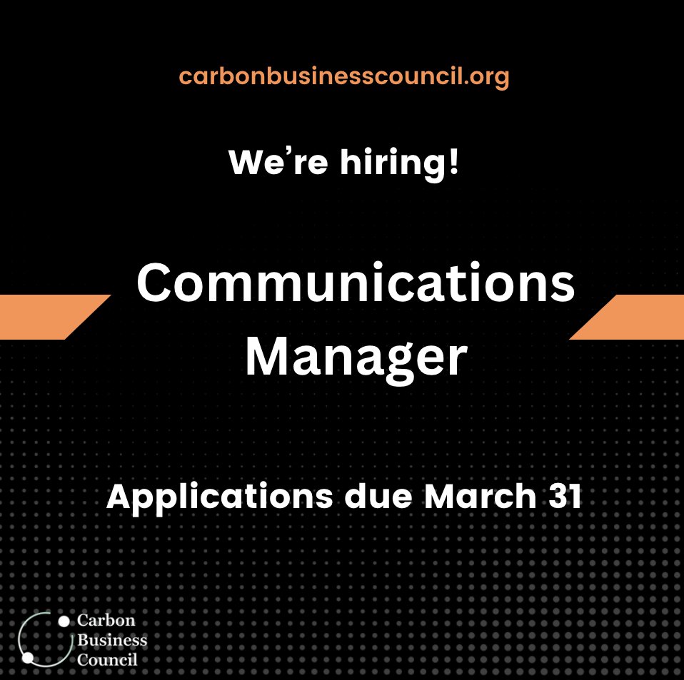 📣 Applications for our Communications Manager position have been extended to Sunday, March 31st! Join us to tell the story about responsibly scaling a rapidly growing industry and reversing the impacts of climate change. Apply here ⬇️ lnkd.in/eFwDBXJR