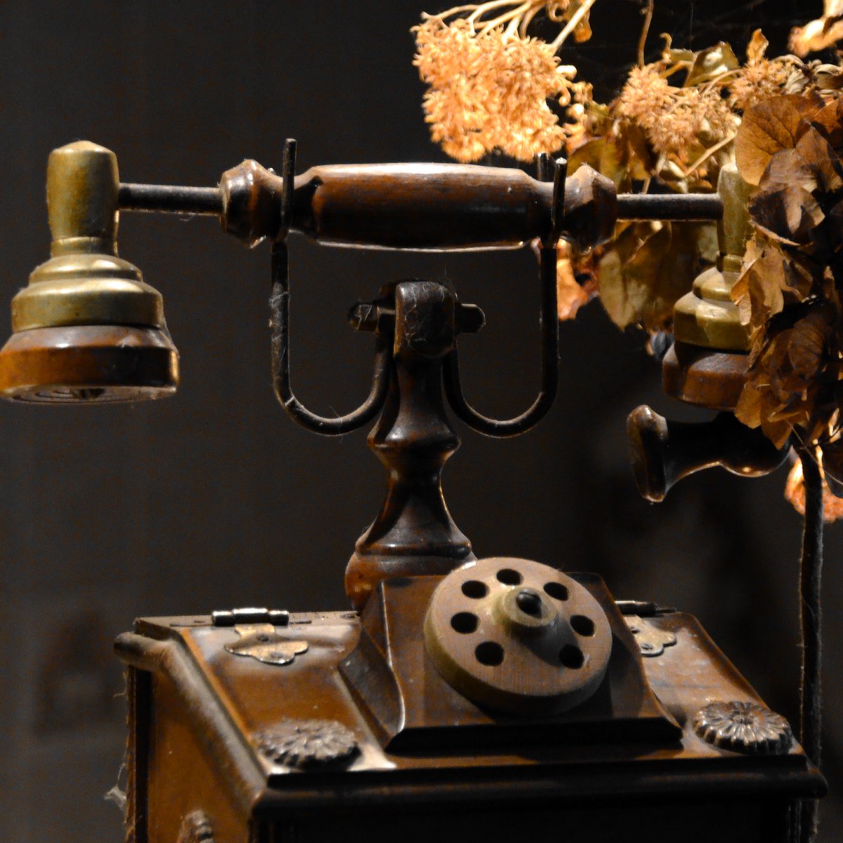 dlrchantal's tweet photo. "the vintage telephone" Around him, dried flowers added an aesthetic touch, symbolizing the passage of time....... #telephone #vintagestyle #vintage #vintagephoto #delari #photooftheday #ancient #TIME #ancienttime #ContemporaryRomance #contemporary #Nostagia #retrophone #photo https://t.co/QQj742DhSF