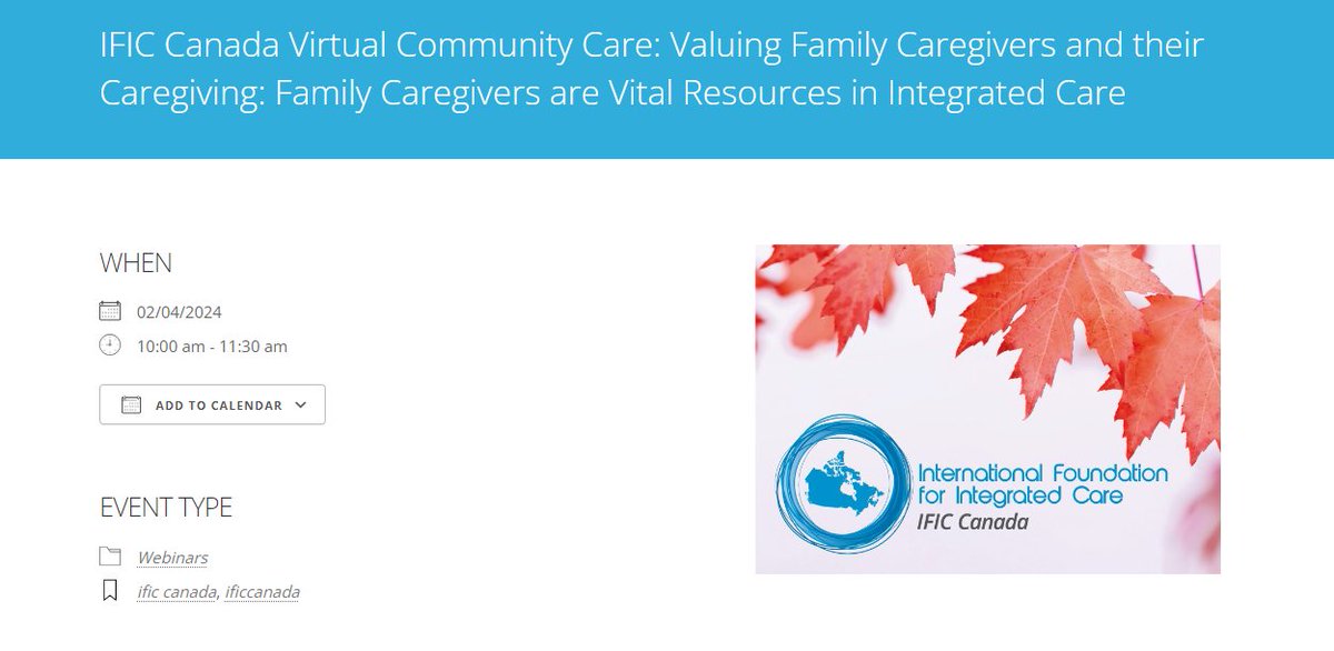 SE Research Centre (@sehcresearch) on Twitter photo April 2 is #NationalCaregiverDay!
Register for <a href="/IFICInfo/">IFIC Updates</a>'s webinar "Valuing Family #Caregivers & their #Caregiving: Family Caregivers are Vital Resources in Integrated Care" to hear <a href="/JustineGiosa/">Justine Giosa</a> <a href="/trifectaRN/">Margaret Saari RN, PhD</a> <a href="/SEHCResearch/">SE Research Centre</a> & other esteemed panelists!
🔗 lnkd.in/ghrNtH3Q April 2 is #NationalCaregiverDay!
Register for <a href="/IFICInfo/">IFIC Updates</a>'s webinar "Valuing Family #Caregivers & their #Caregiving: Family Caregivers are Vital Resources in Integrated Care" to hear <a href="/JustineGiosa/">Justine Giosa</a> <a href="/trifectaRN/">Margaret Saari RN, PhD</a> <a href="/SEHCResearch/">SE Research Centre</a> & other esteemed panelists!
🔗 lnkd.in/ghrNtH3Q