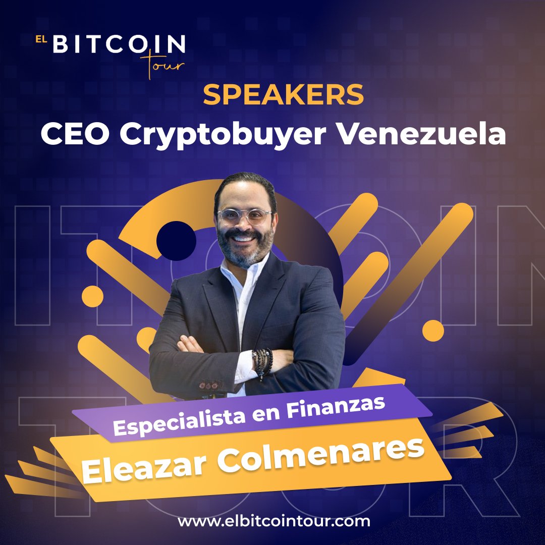 elbitcoin_tour's tweet photo. 🚀 ¡Bienvenidos a #ElBitcoinTour al equipo Cryptobuyer @cryptoB_latam! 🎉 Liderados por su CEO Eleazar Colmenares @EC_CBV y su COO Carlos Ramírez @gochogtrades traerán un cumulo de conocimiento en el área financiera. 💼✨ #Bitcoin #Cryptobuyer

🌎 https://t.co/LrOlfGF59v https://t.co/40mSzbKR1p