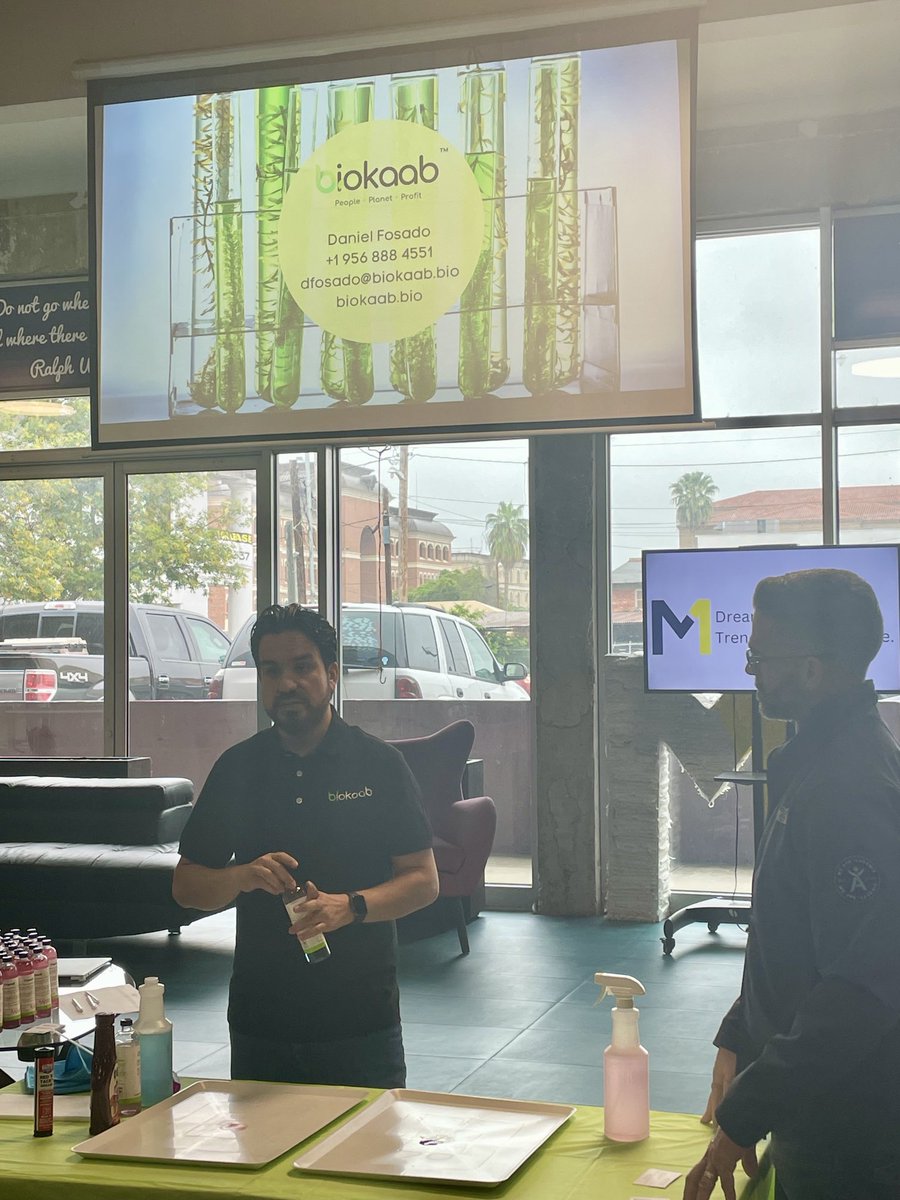 ArceTony's tweet photo. biokaab product launch at Mile One Incubator in Laredo, TX. #biokaab #mileone #laredoedc https://t.co/nAaMwxoZqV