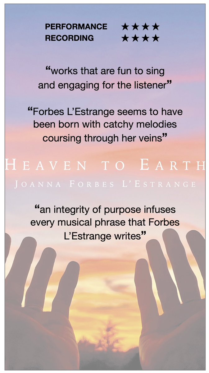 Thank you @MusicMagazine for this review of my Heaven to Earth album @SignumRecords @LDNVoices @benparrymusic @RSCMCentre @ALEstrangeMusic I love the idea that I was born with catchy melodies coursing through my veins! #heaventoearthalbum #review