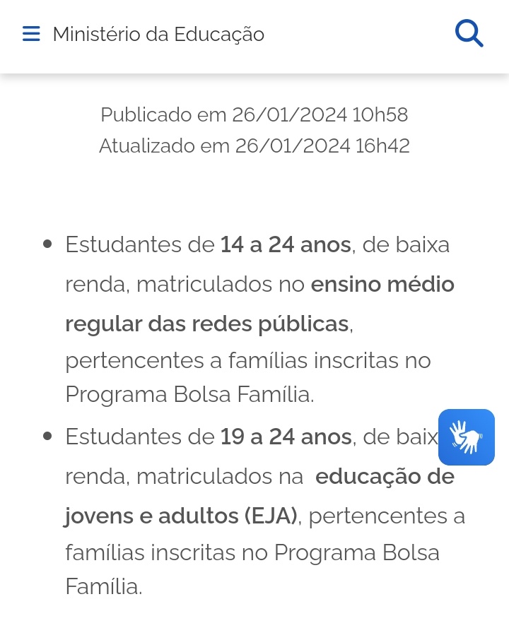 enhyfilter's tweet photo. @Samanth72614573 Eu fui procurar saber e lá no site tem dizendo que pessoas matriculadas no EJA tbm tem direito https://t.co/asWxh9q1IO