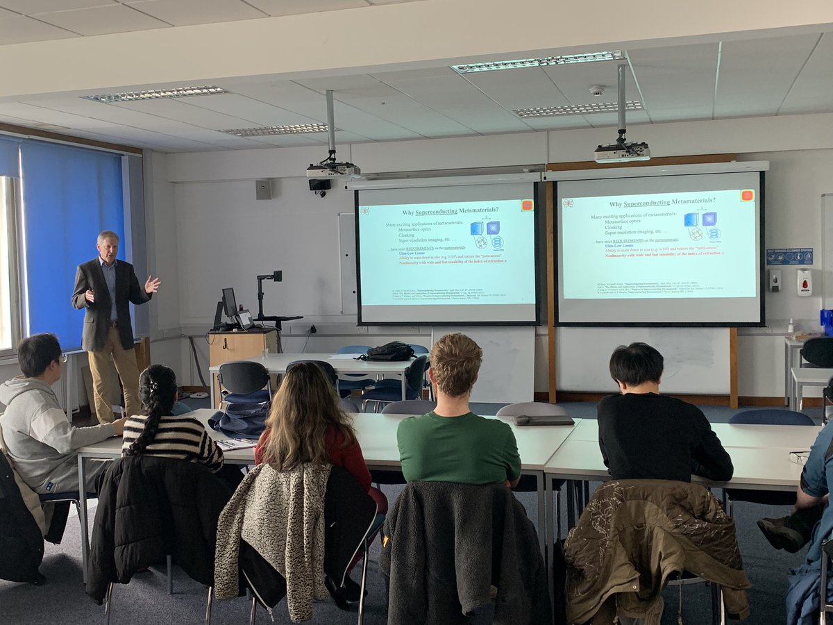 It is nice that Prof. Steven Anlage, from Quantum Materials Centre, University of Maryland, College Park, US, visiting us at @QuantumUofG @UofG_ENE. Great talk on Superconducting Metamaterials! @MartinWeides @QuantumSensors @KDelfanazari