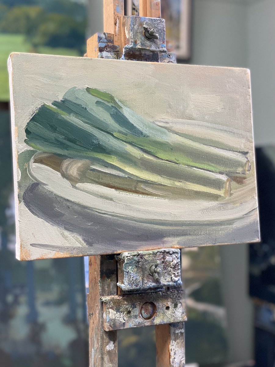 Leeks! Oil on canvas.