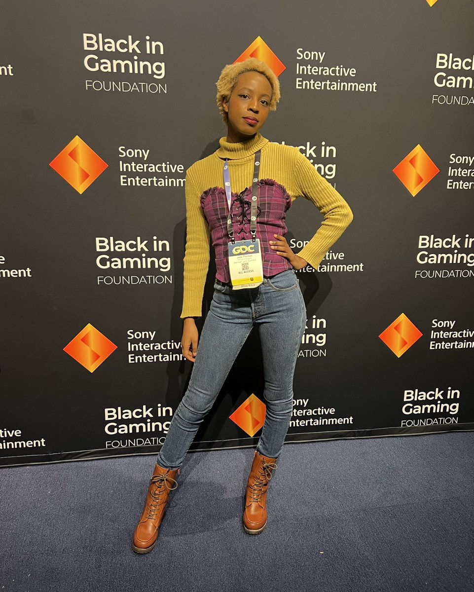 jasteria_'s tweet image. Hey! I’m Jada, a narrative designer and game writer working on an unannounced title @demonjamgames ! If you see me at GDC please say hi 💖 #WhatAGameDevLooksLike