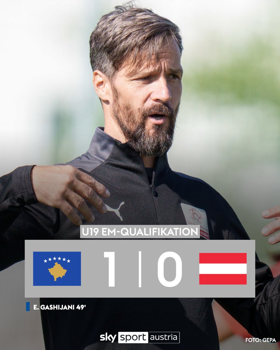 SkySportAustria's tweet photo. Österreich startet mit einer Pleite in die U19 EM-Quali!
Mehr dazu: https://t.co/QEwER26mKF
#oefb #u19 #emquali https://t.co/VTEzwMoVPp
