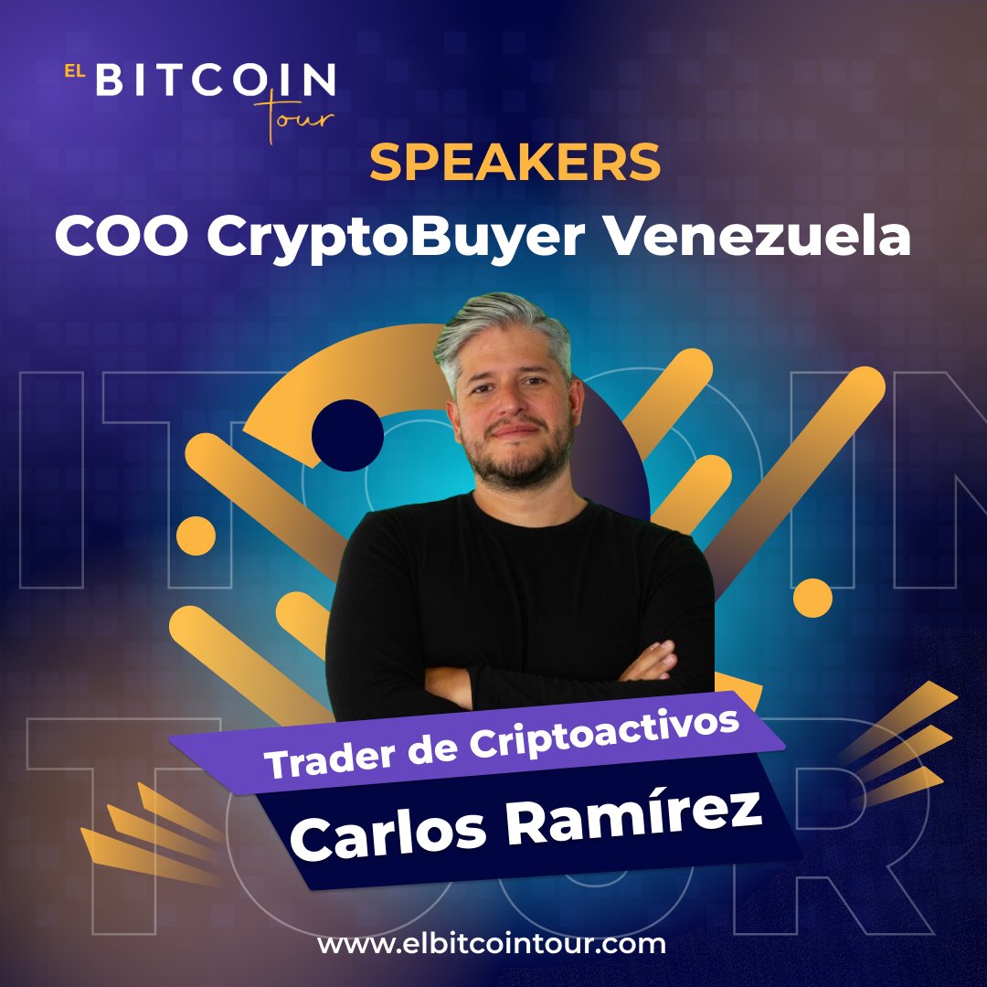 elbitcoin_tour's tweet photo. 🚀 ¡Bienvenidos a #ElBitcoinTour al equipo Cryptobuyer @cryptoB_latam! 🎉 Liderados por su CEO Eleazar Colmenares @EC_CBV y su COO Carlos Ramírez @gochogtrades traerán un cumulo de conocimiento en el área financiera. 💼✨ #Bitcoin #Cryptobuyer

🌎 https://t.co/LrOlfGF59v https://t.co/40mSzbKR1p