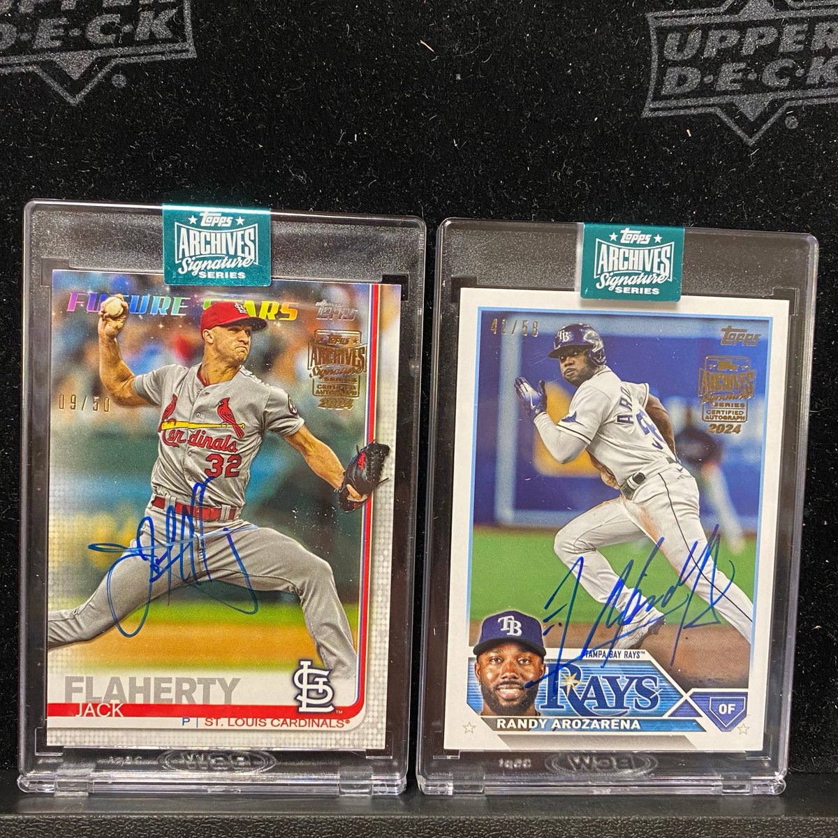 WonderWaterSpts's tweet photo. Doc pulled some great cards out of the Topps Archives Signature Series!

#wickedhitsoftheweek #topps #toppsbaseball #baseballcards https://t.co/3HTR0G2bKS