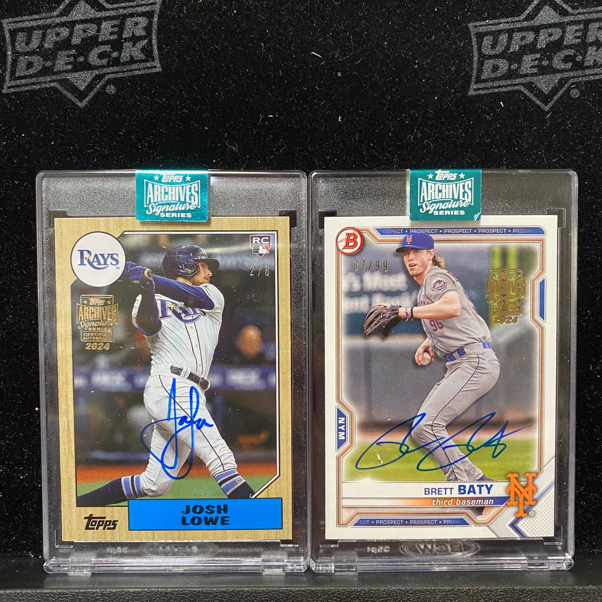 WonderWaterSpts's tweet photo. Doc pulled some great cards out of the Topps Archives Signature Series!

#wickedhitsoftheweek #topps #toppsbaseball #baseballcards https://t.co/3HTR0G2bKS