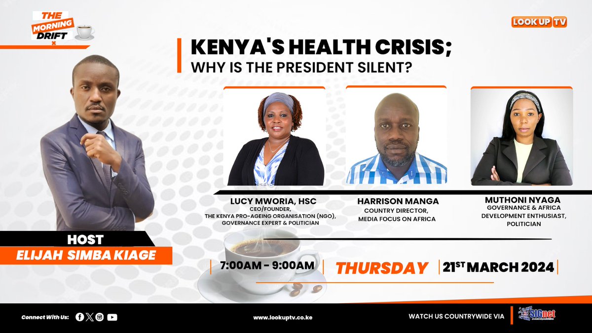MFA's Country Director @mangandomo will be on @lookuptv tomorrow morning, 7AM – 9AM, discussing Kenya's current health crisis. Join him and the other panelists for the important conversation. #DoctorsStrikeKE