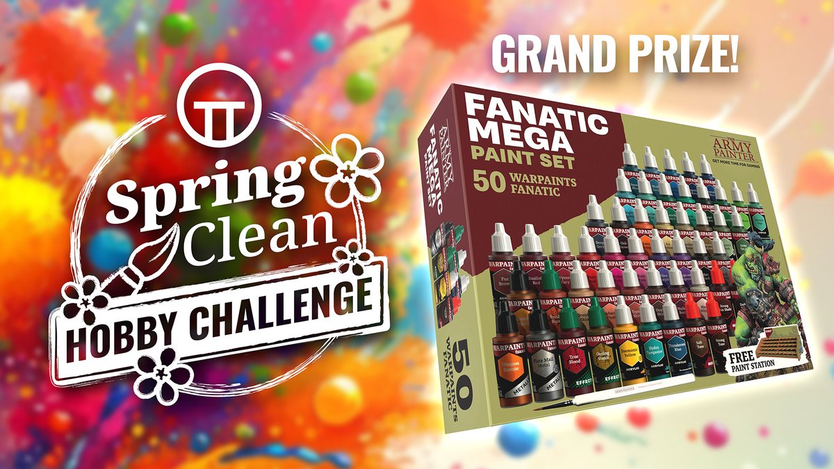 ontabletop's tweet image. Join us for #OnTableTop's #OTTSpringClean24 and turn your old project into new ones, giving miniatures a new lease on life! Prize support comes from @thearmypainter with an ace paint set to claim! Find out more and get involved here bit.ly/Spring-Clean-H…