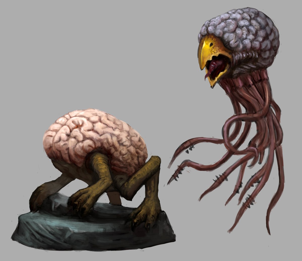 BellshawS's tweet photo. Grell and Intellect Devourer stock art update (wips) for this months Underdark theme. 
https://t.co/9VwZlltMuT
#ttrpg #rpg #stockart #tabletopgames #underdark https://t.co/u2JW22fGlF