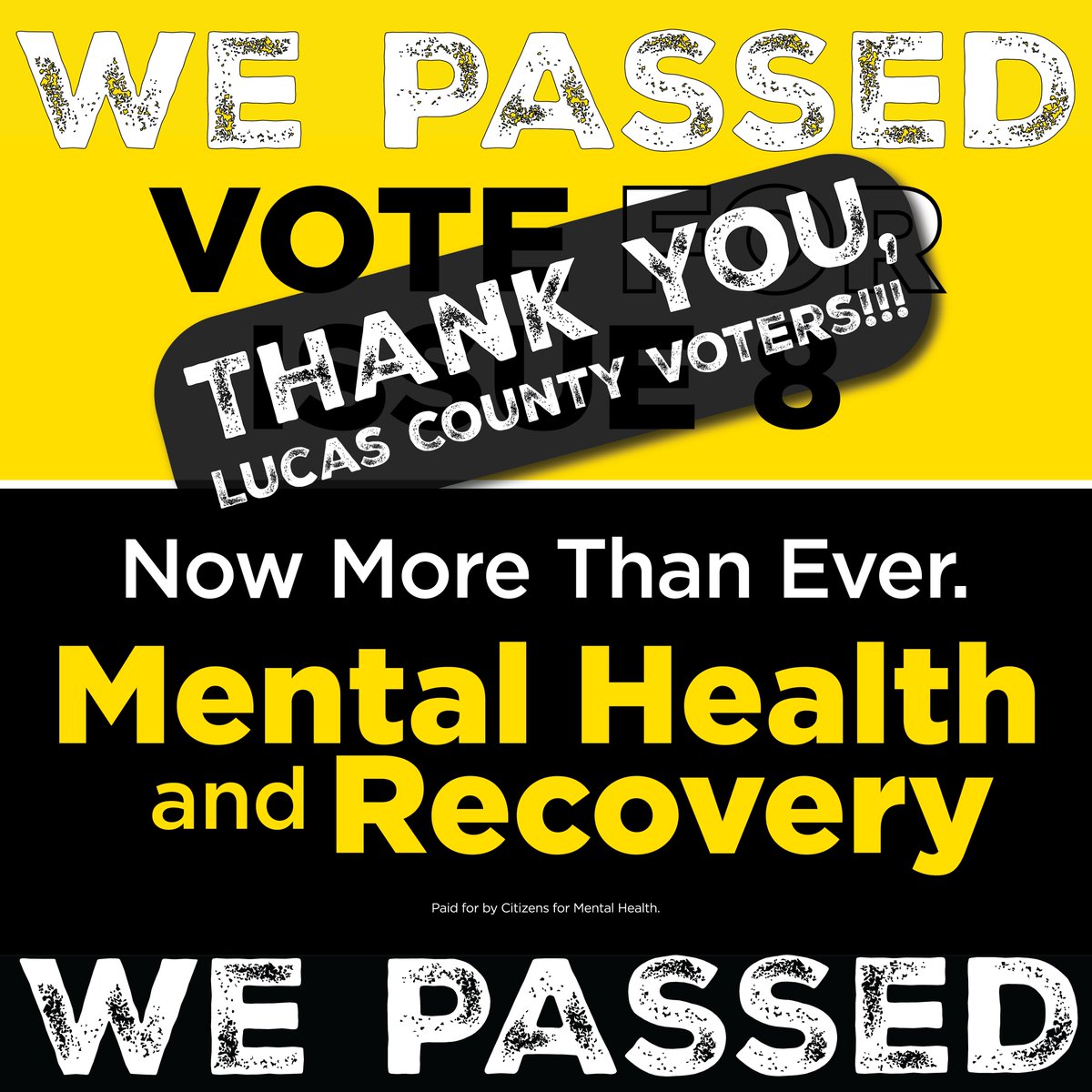 Thanks to all who supported Issue 8!

#LucasCountyCares