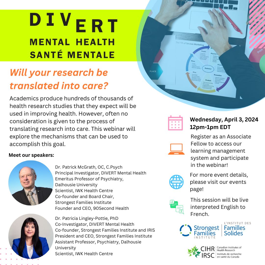 Join our webinar featuring speakers with extensive NGO experience, including pioneers from Strongest Families Institute and 90Second Health. Learn how they've bridged the gap between academia and real-world care. bit.ly/42YrsTW