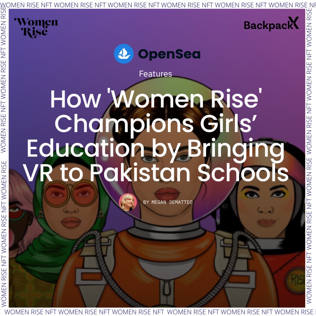 GM!☀️Our commitment to championing girls’ education and combating climate change through innovative initiatives like #BackpackX has been spotlighted in an article on @opensea by @megdematteo. With the support of our incredible team and partners like @ZindagiTrust,