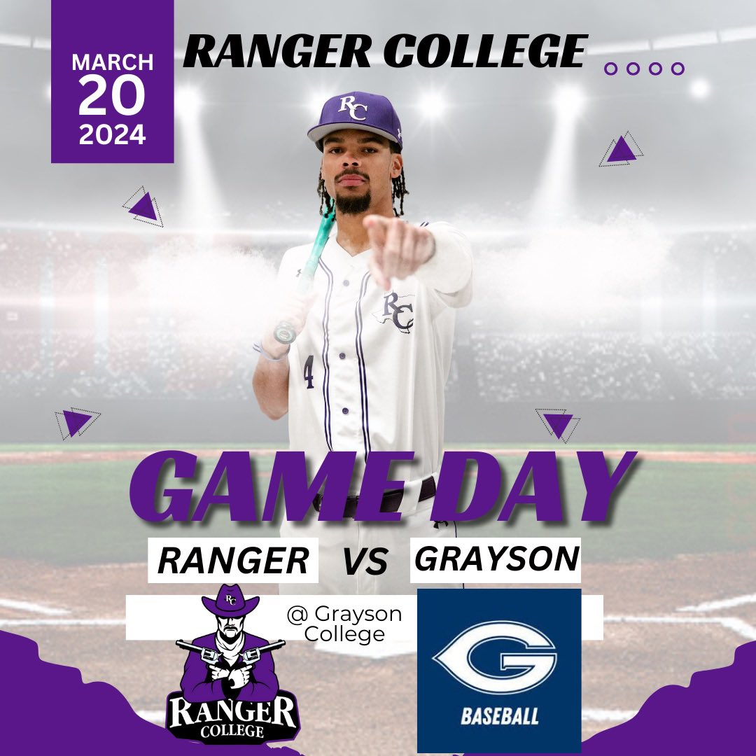 It’s game day!! Ranger will play Grayson College today at Grayson starting at 12pm!! Follow along on GameChanger!! #PistolsUp #GameDay #pressuremakesdiamonds #rangercollege #WJR