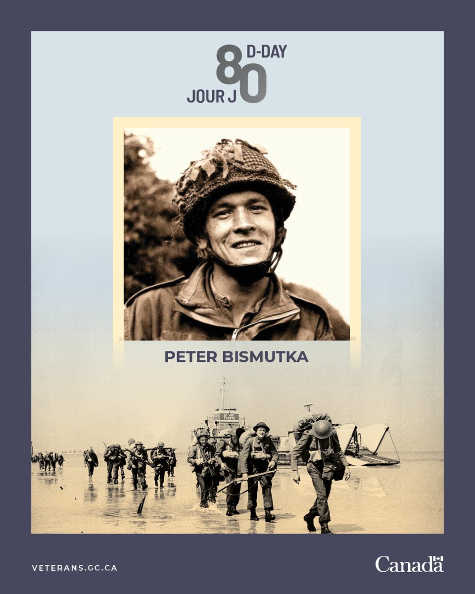 We are 78 days to D-Day. Tens of thousands of Canadians took part in the Normandy Campaign in 1944. Peter Bismutka was one of them. Learn more about the road to #Day80: ow.ly/q1LW50QX68I #CanadaRemembers