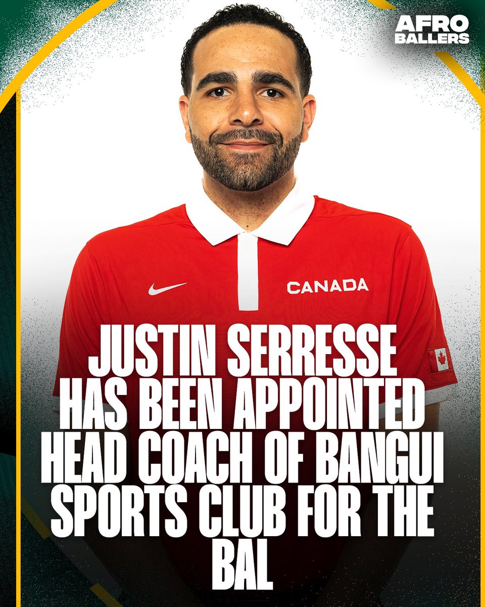 Justin Serresse, head coach of Laurier University, has been appointed as the head coach of Bangui S.C for the upcoming Nile conference in Cairo. Also, Serresse served as an assistant coach for Canada at the U18/U19 level for the last three years. Exciting addition 🚀