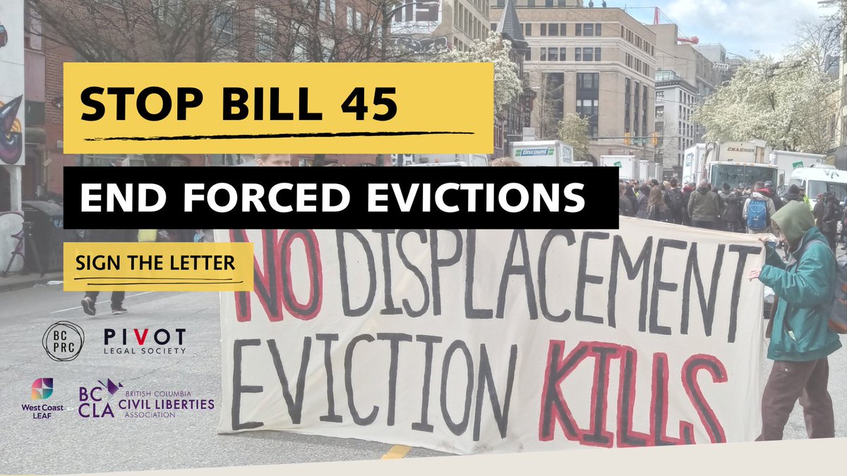 It's time for the BC government to stop focusing on how to evict tent cities, and instead start meaningfully supporting precariously-housed people.  

Join the BCCLA, <a href="/PovReductionBC/">BC Poverty Reduction Coalition</a>, <a href="/WestCoast_LEAF/">West Coast LEAF</a>, <a href="/pivotlegal/">Pivot Legal Society</a> and sign the letter today: ow.ly/1hSI50QK1HA