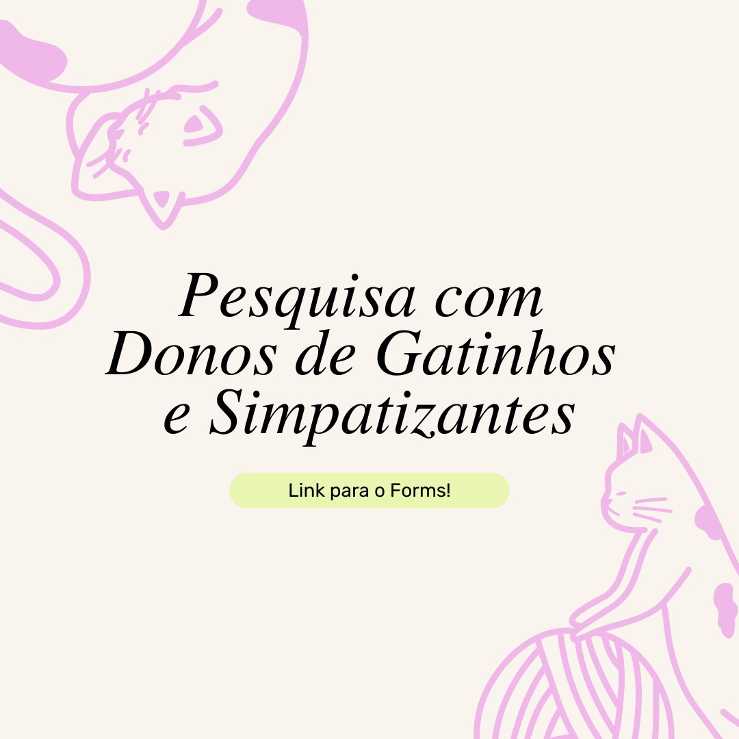 🚨ATENÇÃO DONOS DE GATINHOS E SIMPATIZANTES🚨

Preciso da ajuda de vocês (é para o meu TCC)
gostaria do seu tempinho para responder algumas perguntinhas!

Link para donos de gatinhos:
forms.gle/7u7PXP9bGKkFXz…
Link para simpatizantes de gatinhos:
forms.gle/hom495e1oR9Utp…