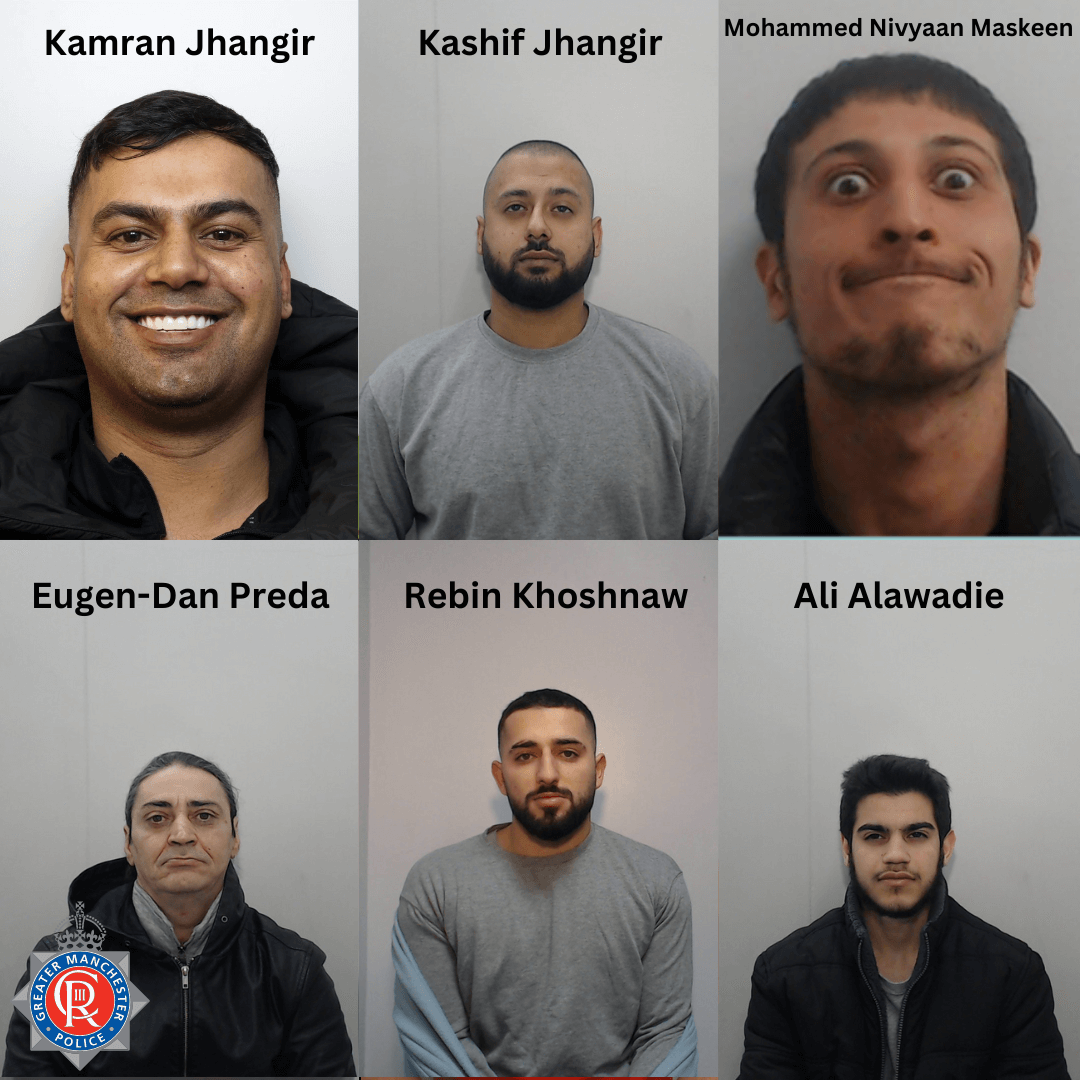 gmpolice's tweet image. #JAILED | Six members of an OCG have been jailed for a combined total of 37 years for supplying class A drugs across Greater Manchester.

An operation was conducted into the class A drug line across Manchester called the ‘Deno’.

Full story here ➡️  orlo.uk/5wgz3