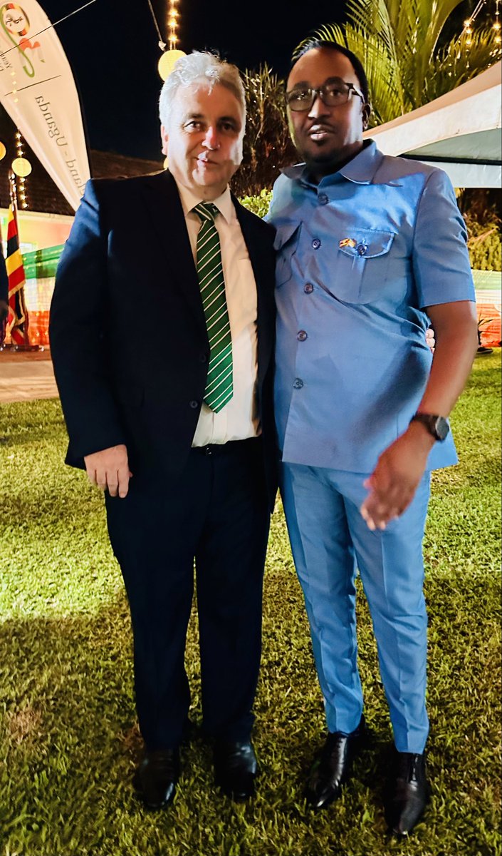 Last Thursday, I joined @IEAmbUganda, HE Kevin Colgan to celebrate St. Patrick’s Day in Uganda. It was a wonderful showcase of Irish culture & heritage. An evening filled with laughter & camaraderie. I hope the Irish community in Uganda had a delightful #StPatricksDay2024! ☘️🇮🇪🇺🇬