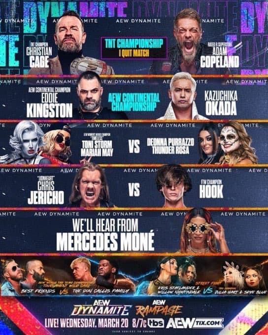 It’s Wednesday and #AEW Dynamite tonight. What match has you excited tonight? #wrestling #prowrestling #aewdynamite #bucklebombentertainment