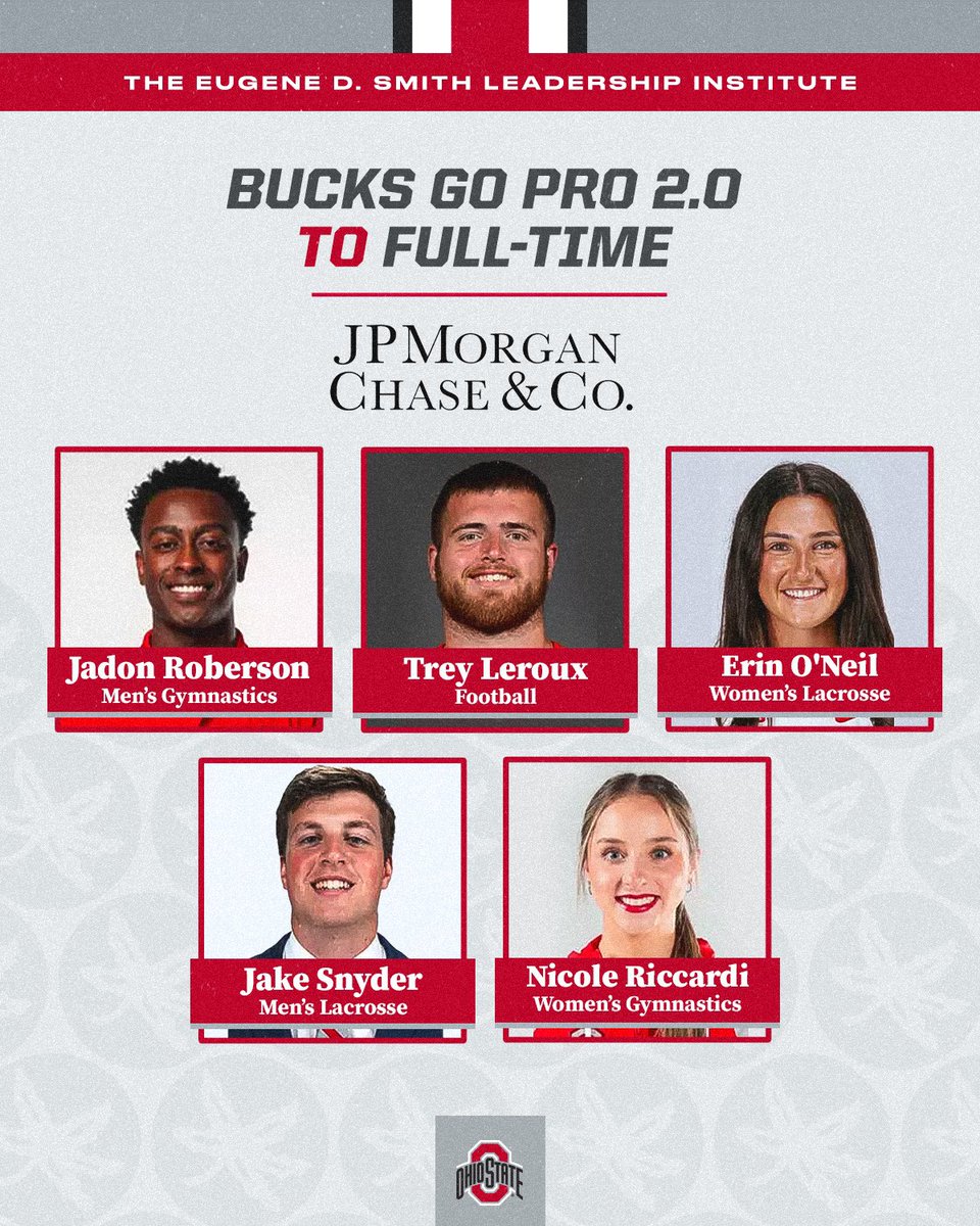 Bucks Go Pro 2.0 🤝 Full-Time 

Congratulations to our student-athletes who interned at JPMorgan Chase &amp; Co. and will be returning following graduation to begin a full-time role‼️🎓🎉