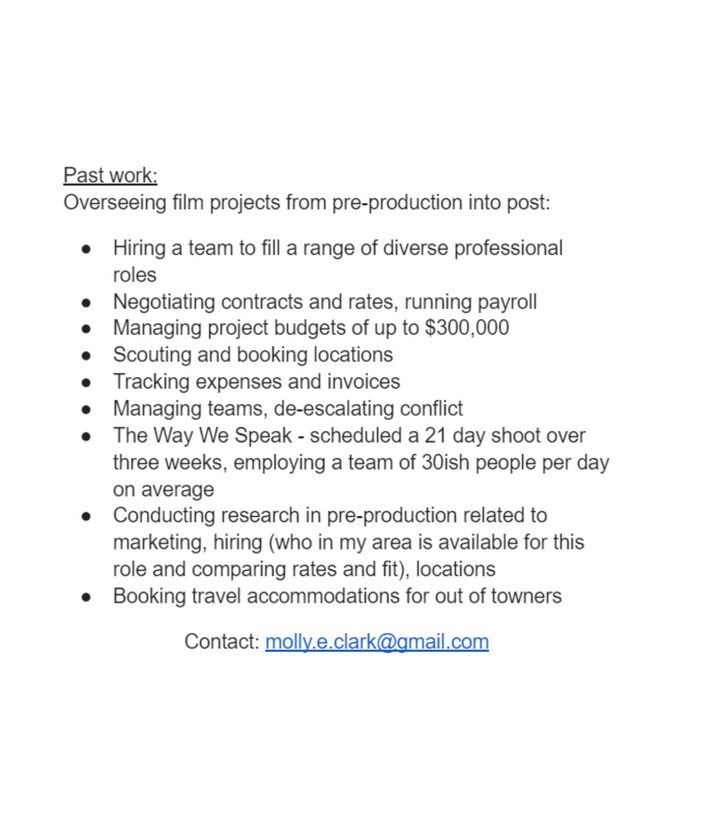 Looking for a remote PA/ops person? A competent friend is available for 15-25 hrs/week. She can do scheduling, data entry, invoicing, copy editing etc. Past work doing ops on movie sets. Highly competitive rate! See CCed for work history & contact info. RTs appreciated!