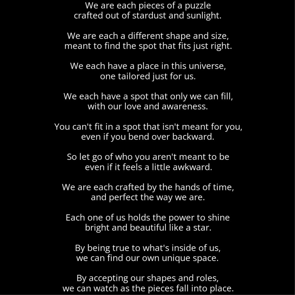 GeometricPoems's tweet photo. We're all pieces in Mother Nature’s puzzle. It’s crucial to remember that each piece holds an essential place in this masterpiece. 

read more: https://t.co/r0MIA7Y4Wl

#GeometricPoems #WritingCommunity #PoetryTwitter #PoetryCommunity #Poem #Poet #Poetry #ShapePoem #FlyingFree https://t.co/pEZ3viUoYs