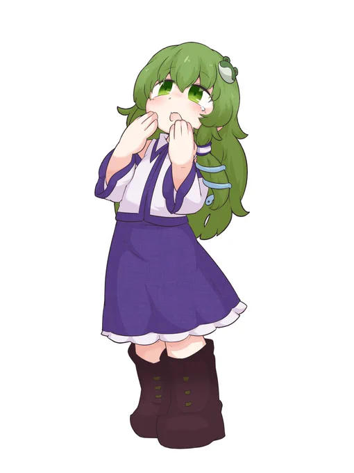 くしゃみが出そうで出ない早苗さん 