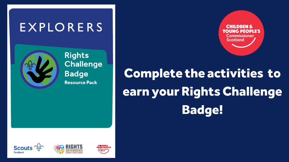 🌟 Excited to announce the launch of the Rights Challenge Badge for Explorers with @ScoutsScotland! This badge empowers scouting members aged 14-18 to explore, understand, & champion human rights. Complete the activities to earn your badge! ⛺ Resource: bit.ly/3Vmk8Qg