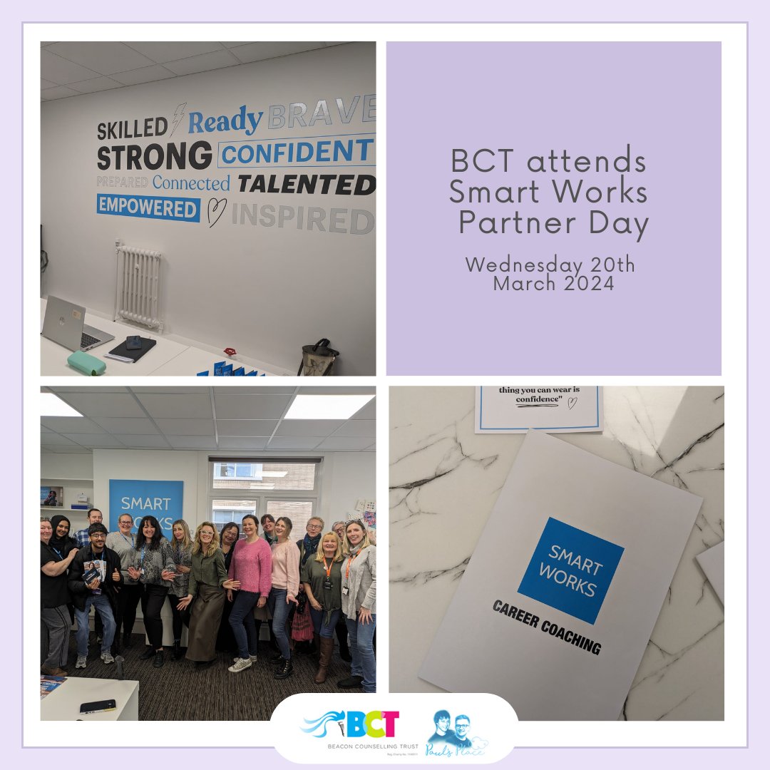 Beacon Counselling Trust (@bctnorthwest) on Twitter photo BCT had a lovely afternoon spent with our partners at <a href="/SmartWorksGM/">Smart Works Greater Manchester</a>, meeting with other referral agencies and discussions about supporting our service users into new career opportunities. These connections allow us to provide our clients the best onward support. BCT had a lovely afternoon spent with our partners at <a href="/SmartWorksGM/">Smart Works Greater Manchester</a>, meeting with other referral agencies and discussions about supporting our service users into new career opportunities. These connections allow us to provide our clients the best onward support.